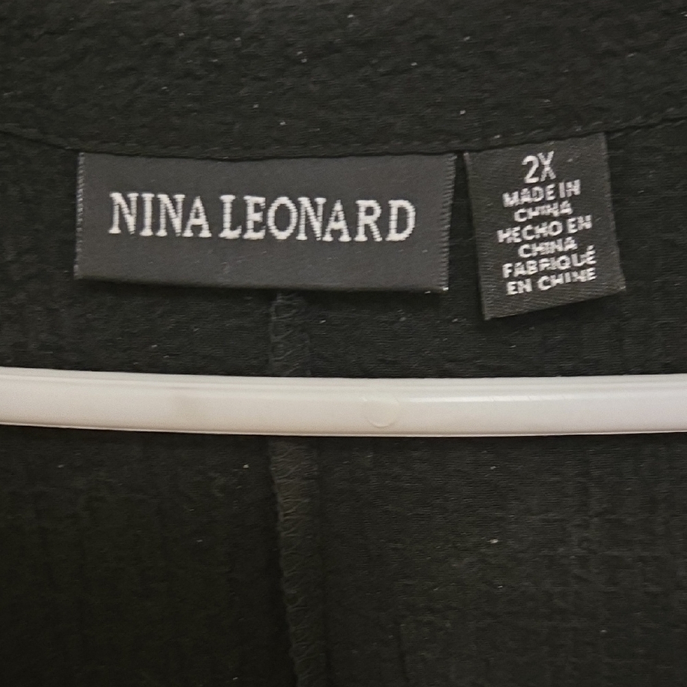 Nina Leonard Black Textured Dress - Picture 2 of 8